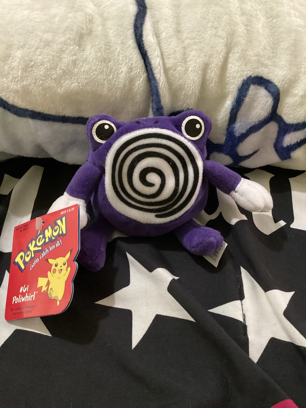 Pokémon VINTAGE-Poliwhirl Purple Plush Toy - Official Brand- Nintendo